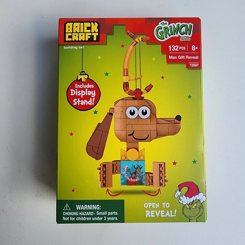 New Brickcraft The Grinch Max Gift Reveal Decoration Building Kit 132-Piece Set
